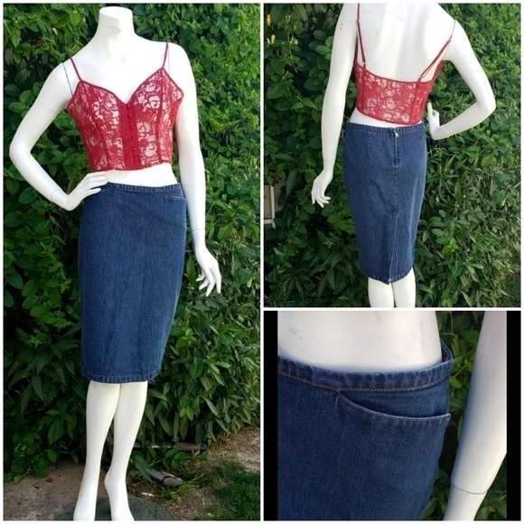 PRADA PENCIL‎ JEAN SKIRT - Picture 2 of 5